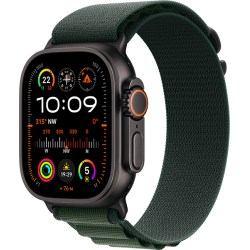 Apple Watch Ultra 2 49mm Schwarz Alpine Loop Dunkelgrün